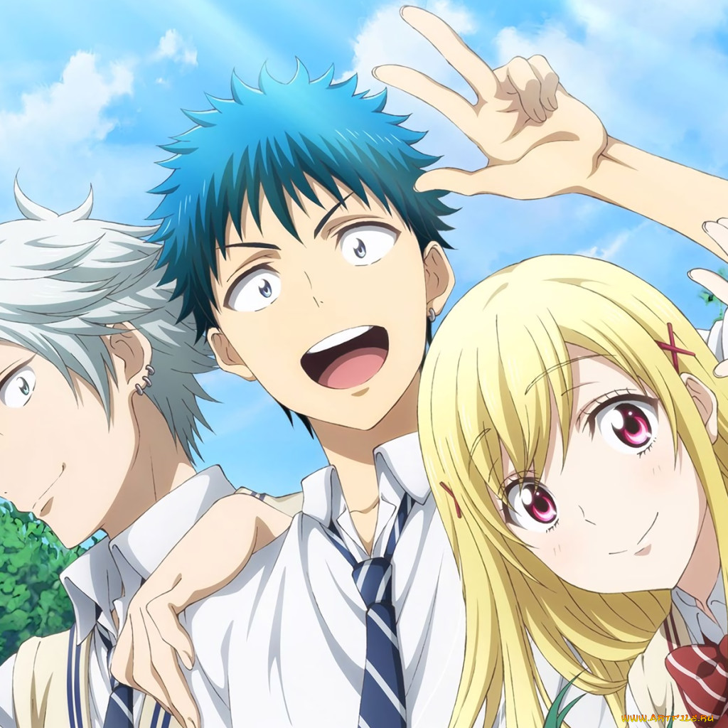 Обои Yamada-kun to 7-nin no Majo Аниме Yamada-kun to 7-nin no Majo, обои  для рабочего стола, фотографии yamada-kun to 7-nin no majo, аниме, фон,  взгляд, девушка, парни Обои для рабочего стола, скачать